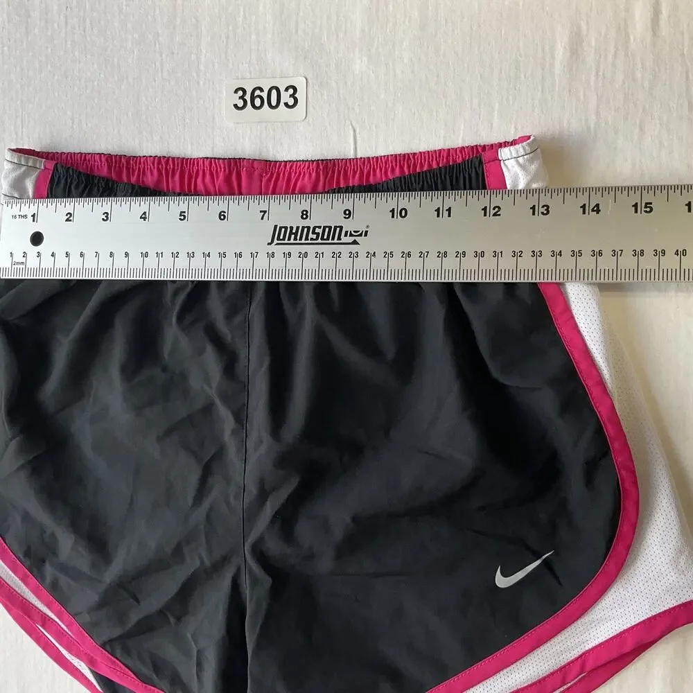 Nike Women Shorts S Black Activewear Shorts Running Dri-Fit Shorts Logo 3”Inseam